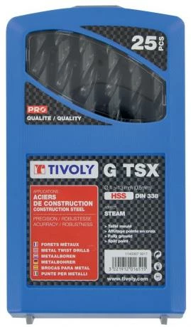 Coffret De 25 Forets G TSX 1 Coffret De 25 Forets G TSX