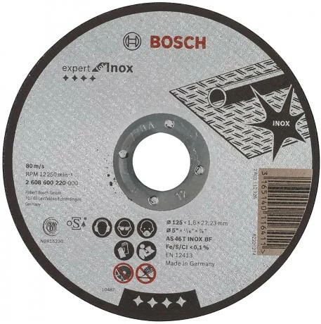 Bosch Disque à Tronçonner Inox à Moyeu Plat 1 Bosch Disque à Tronçonner Inox à Moyeu Plat