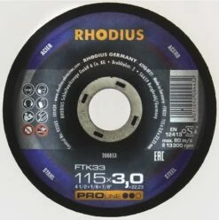 Disque à Tronçonner Acier FTK33